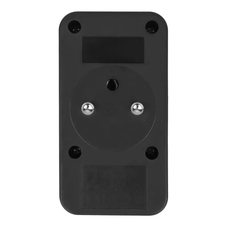 Virranjakaja MACLEAN MCE249 F/B – 2 AC-pistorasiaa (16A + 6A) ja 2×USB-A ja 2×USB-C PD 20W, EU-pistoke, musta