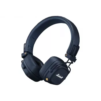 MARSHALL Major V Midnight Blue -Bluetooth-korvakuulokkeet – 40 mm:n elementit, Bluetooth 5.3, yli 100 tunnin akku, 3,5 mm:n kaulustuki