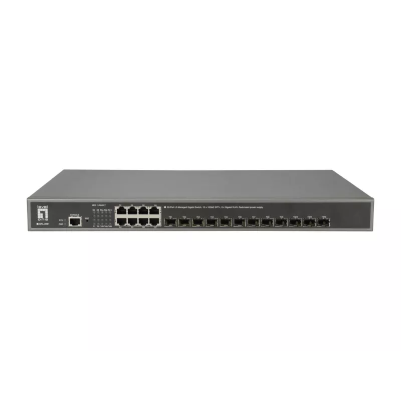 LevelOne GTL-2091 hallittava L3 Gigabit Ethernet (10/100/1000) harmaa