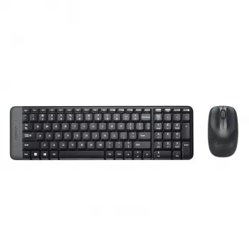 Logitech Wireless Combo MK220 - näppäimistö-hiirisarja - langaton - 2,4 GHz - italialainen - tummanharmaa (920-003721)