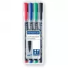 Pysyvä merkkiaine Staedtler Lumocolor 317 WP4 musta, sininen, vihreä, punainen