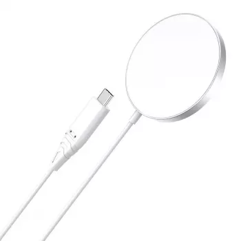 Langaton laturi CHOETECH T518 15W Magnetic valkoinen – Qi-magneettinen langaton latausalusta