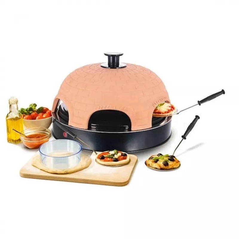 Pizzanpaistaja Emerio PO-115984 6 pizzaa 1200 W musta oranssi