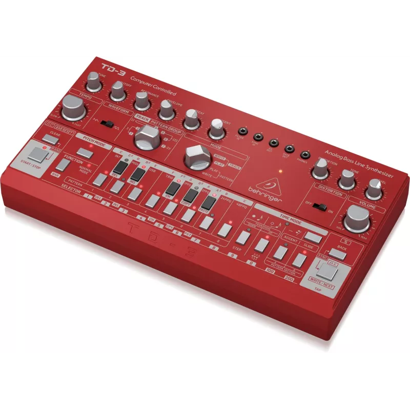 Analogi syntetisaattori Behringer TD-3-RD punainen 9V DC