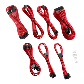 CableMod kaapelisarja C-Series PRO ModMesh RM Black Label CM-PCSR-16P3KIT-NKR-R – punotut virtalähde- ja GPU-kaapelit, ModMesh, punainen