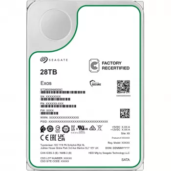 HDD SEAGATE Exos 3,5 inch 28 TB SATA KUNNOSTETTU, malli ST28000NM000C-REC