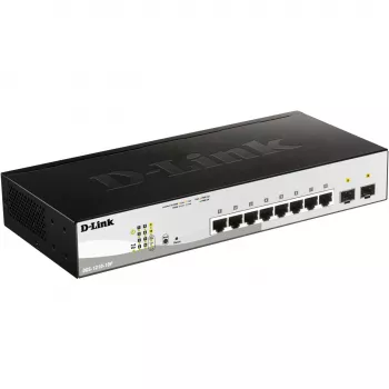 D-Link DGS-1210-10P hallittava L2 Gigabit Ethernet (10/100/1000) Power over Ethernet (PoE) 1U musta