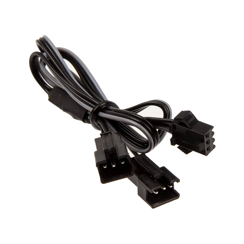 Sisäinen virtakaapeli PHANTEKS PH-CB-DRGB3P — 3-pin 2× Molex (3-pin), musta/harmaa