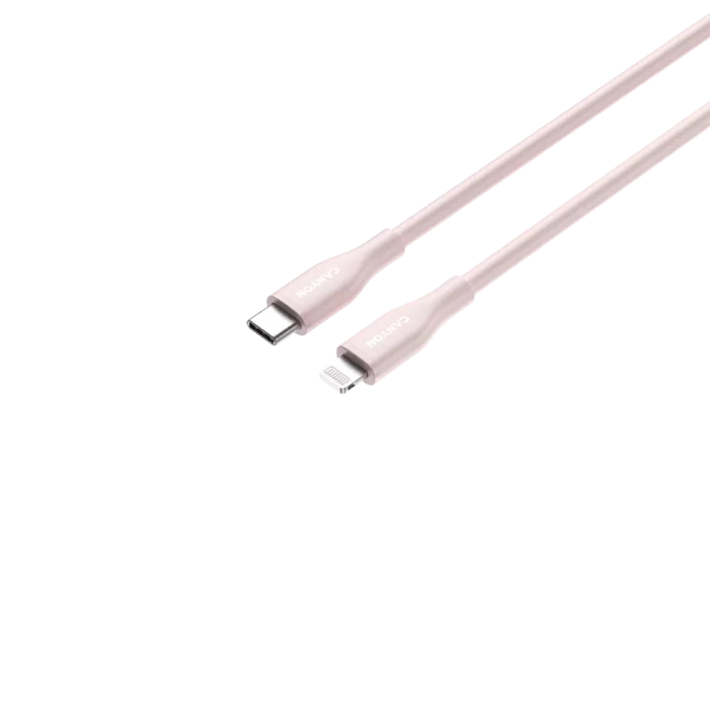CANYON kaapeli CLNM60 C-L 60W MFI 1m silikoni pinkki
