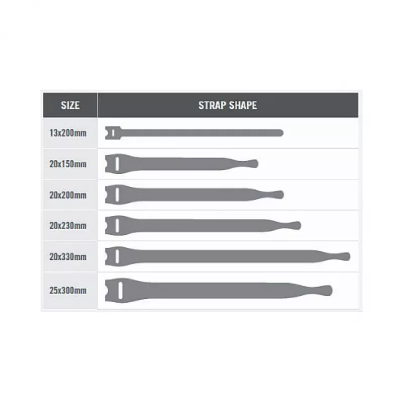 Uudelleenkäytettävä tarranauhasidonta Velcro ONE-WRAP 330×20 mm sininen, polypropyleeni (100 kpl)