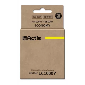 Actis KB-1000Y muste (korvaa Brother LC1000Y/LC970Y; Standard; 36 ml; keltainen)