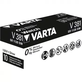 Kertakäyttöparisto Varta 00381101111 hopeaoksidi (S)
