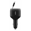 Belkin 75W 2-porttinen vetäytyvällä USB-C-kaapelilla auto - kaapeli (CCC001HQBK)