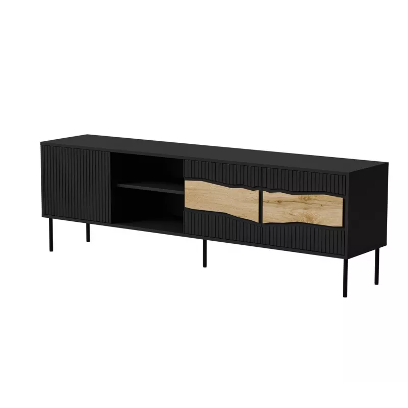 TV-taso cama meble INSERTO 3D1W 190x40x62 cm musta LED-valaistuksella