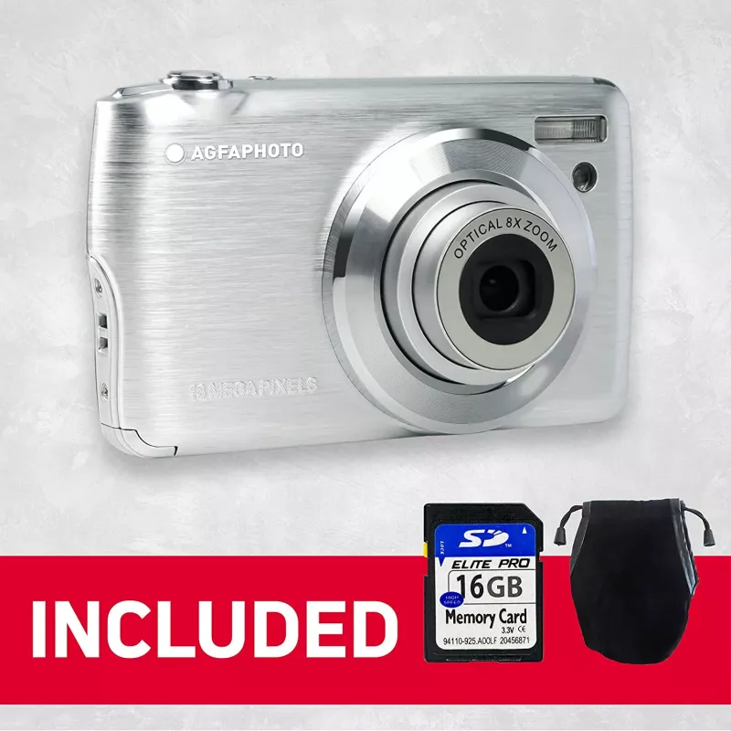 Agfa Photo DC8200 hopea + laukku + SD-kortti 16 GB