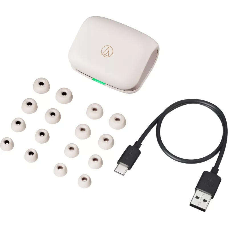 AUDIO-TECHNICA LANGATTOMAT NAPPIKUULOKKEET ATH-TWX7 VALKOINEN
