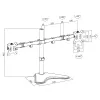 Monitoriteline LogiLink BP0045 81,3 cm (32 tuumaa) pöytä musta ruostumaton teräs
