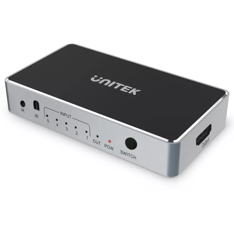 HDMI-videokytkin Unitech V1110A 4K 1.4b 5V 1A