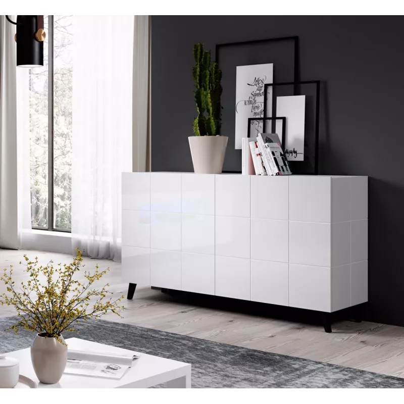 Cama Sideboard 2D REJA valkoinen kiiltävä/valkoinen kiiltävä