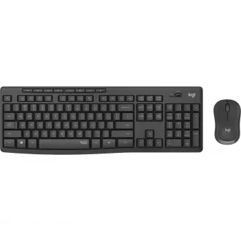 Logitech MK295 Silent – näppäimistö-hiiri-sarja – langaton – 2,4 GHz – grafiitti – unkarilainen asettelu