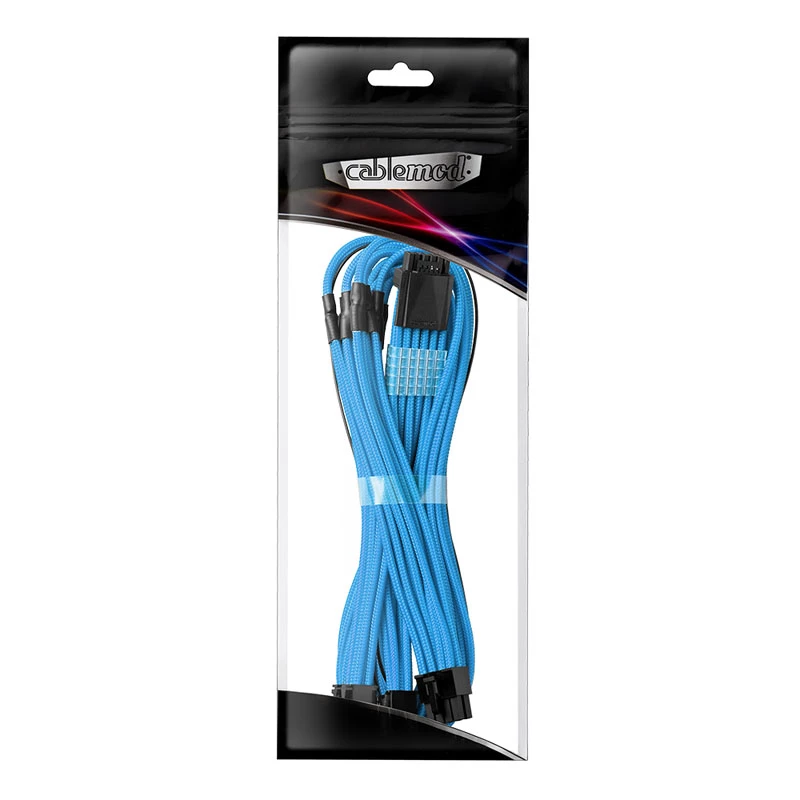 CableMod RT-Series Pro ModMesh 12VHPWR - 3× PCIe -kaapeli 60 cm vaaleansininen