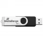 MEDIARANGE MR931-2 - 16 GB - USB Type-A / Micro-USB - 2.0 - 15 MB/s - kiertorengas - hopea - musta