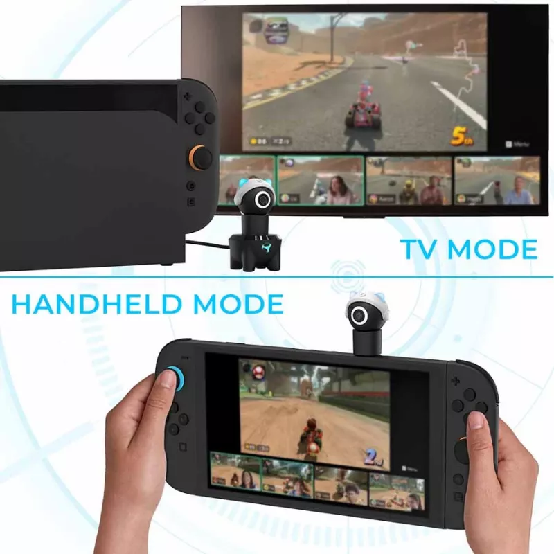 Subsonic Playcam 1080 2in1 HD-minikamera Nintendo Switch 2:lle vaaleansininen