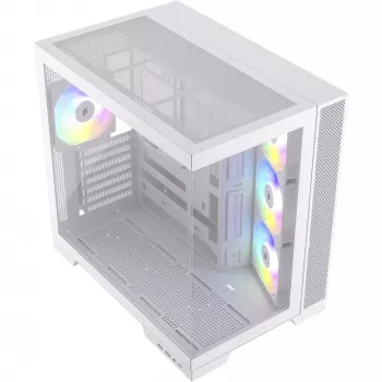 PC-kotelo Silentware View A-RGB White VIEWWHITE — Mid-Tower A-RGB-valaistuksella, valkoinen
