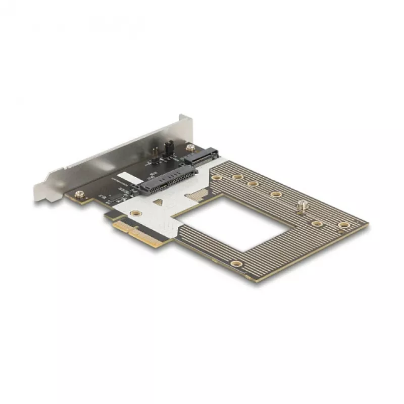 Sisäinen M.2- / U.2-sovitinkortti DELOCK 90854 — PCIe 4.0 (isäntä: PCIe, lähdöt: M.2 Key M 110 mm, U.2)