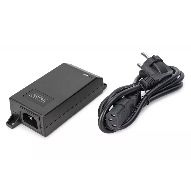 Digitus Gigabit Ethernet PoE+ -injektori 802.3at 30 W musta