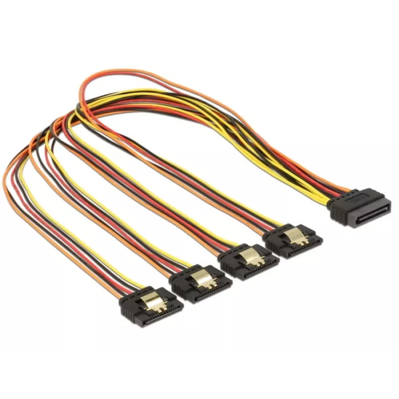 SATA-kaapeli DeLOCK 60158 0,5m SATA 15-pin 4 x SATA 15-pin monivärinen