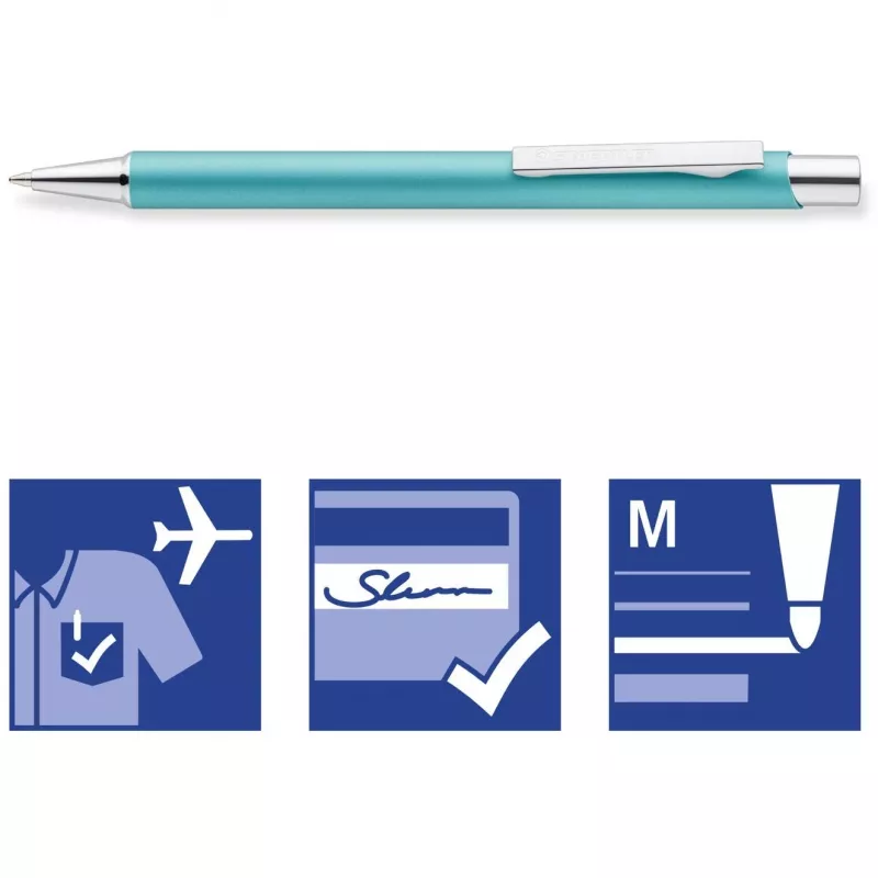 Staedtler elance 421 45 painokynä, turkoosi, sininen muste