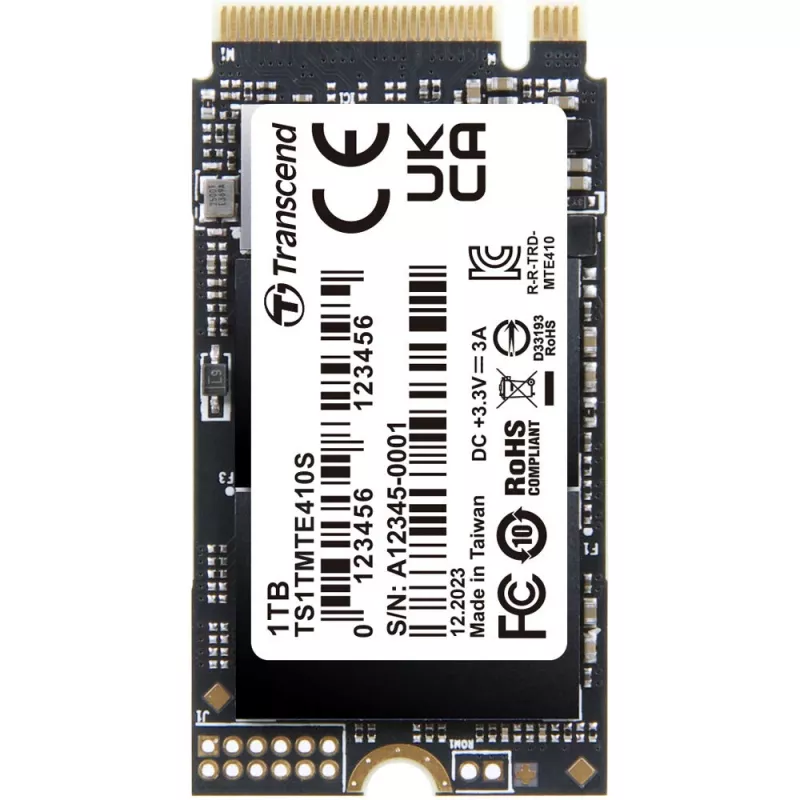 SSD-kiintolevy Transcend 1 TB M.2 PCI Express 4.0 NVMe 3D NAND TS1TMTE410S