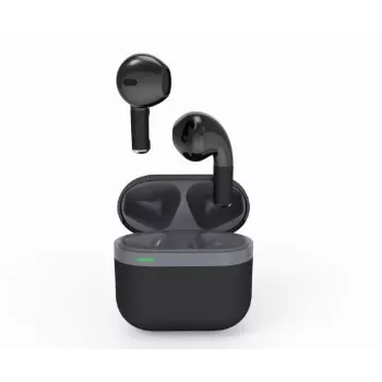 Bluetooth-kuulokemikrofoni GEMBIRD TWS-02-BK, In-Ear TWS, musta/harmaa, jopa 5 tuntia toistoa, sisäänrakennettu mikrofoni, latauskotelo