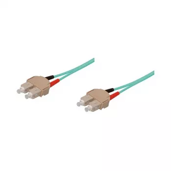 Kuitu-patch-kaapeli Duplex OM3 (Multimode, 50/125) SC/SC, LSZH, käännettävä polariteetti, 1 m, Good Connections®