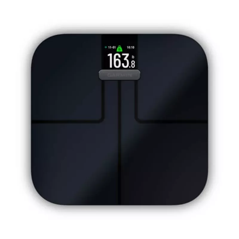 Elektroninen henkilövaaka GARMIN Index S2 — musta, max. 181,4 kg, Wi‑Fi/Bluetooth, kehonkoostumus