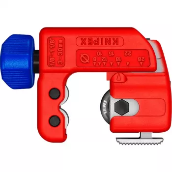 Putkileikkuri Knipex TubiX S 3–30 mm, kompakti leikkaustyökalu metalli- ja muoviputkille
