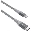 USB 2.0 -adapterikaapeli, USB-C-pistoke > Lightning-pistoke (hopea/harmaa, 1 metri, PD, päällystetty)