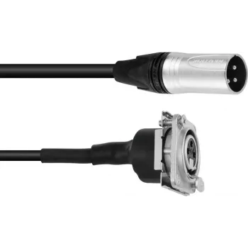 XLR-patch-kaapeli PSSO 1 m — XLR uros - XLR naaras, musta