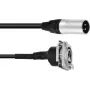 XLR-patchkaapeli PSSO 1 m – XLR-liitin uros XLR-liitin naaras, musta