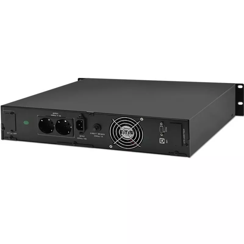 Qoltec 53945 Rack-UPS, 1 kVA, 800 W, LCD