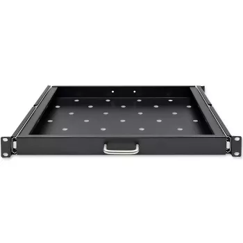 Qoltec 54509 teräksinen liukuhylly telineeseen, 600x600, musta