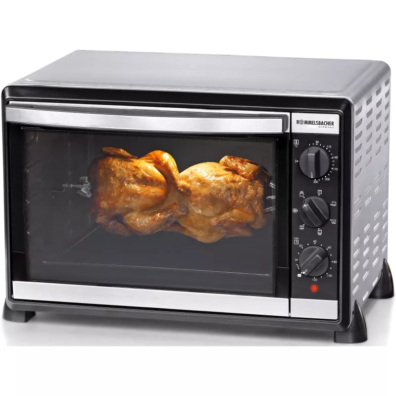 Rommelsbacher BG 1805/E pikkupaistouuni ruostumaton teräs – 42 L, 80–230 °C, 7 tilaa, varras