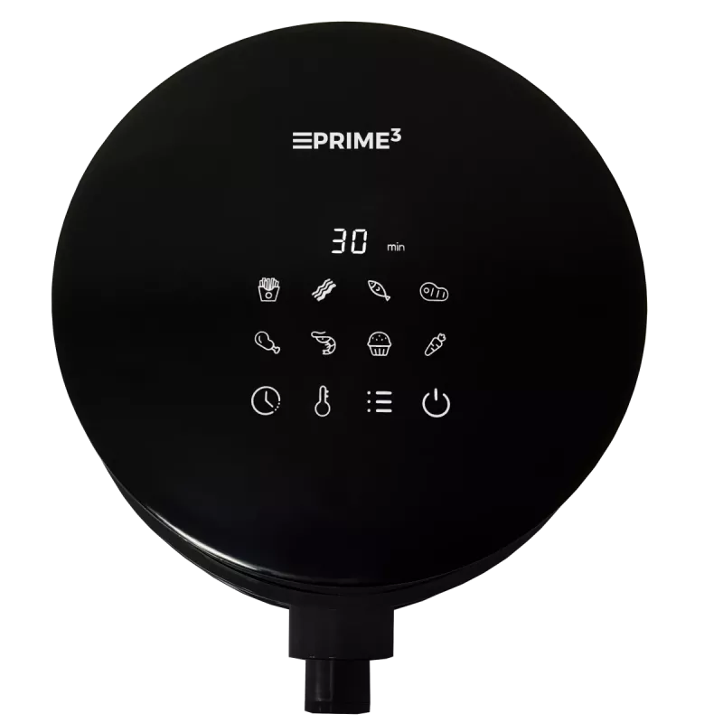 Kiertoilmakypsennin PRIME3 SAF31 – 2,5 L, 1200 W, rasvaton kiertoilmakypsennin, musta