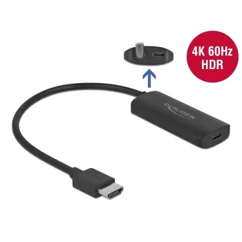 Adapteri HDMI-A-urosliitin USB Type-C-naarasliittimeen DeLOCK 63251