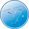 Vileda 157241 X Legs -pyykkinaru valkoinen