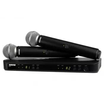 Shure BLX288E/SM58-H8E – langaton järjestelmä vastaanottimella ja kahdella SM58-mikrofonilla