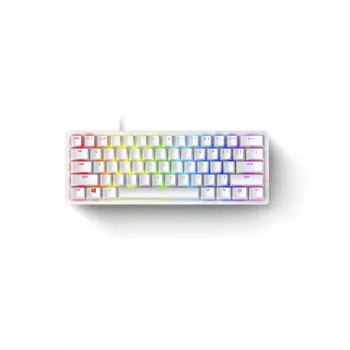 Mekaaninen pelinäppäimistö Razer Huntsman Mini 60 % valkoinen USB QWERTY US International optiset kytkimet