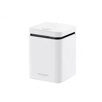 Aromadiffuusori Stylies ELARA/WHITE — haihdutusdiffuusori, tiloihin enintään 25 m², 2 h ajastin, AC/paristo/USB, 1,3 W, 74×74×100 mm