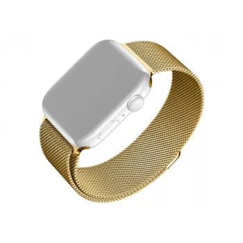 Metalliverkkoinen vaihtoranneke FIXED FIXMEST-434-GD Apple Watch 42/44/45/46/49 mm, kultainen viimeistely
